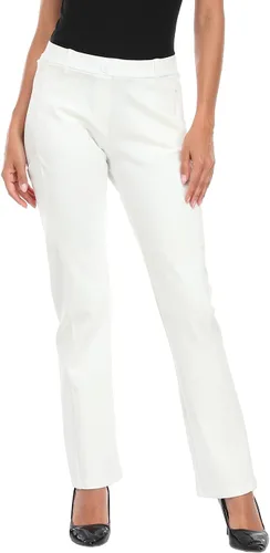 Vista 12 de HDE Pantalones de vestir de yoga para mujer de pierna recta tipo pull-on con 8 bolsillos Negro
