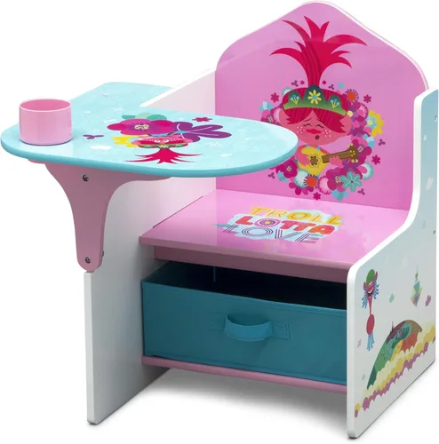 Vista 12 de Escritorio con silla Baby Shark con compartimento de almacenamiento - Ideal para artes y manualidades, hora de merienda, educación en casa, tareas