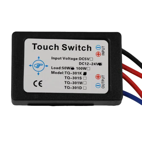 Vista 2 de DC12-24V On/Off espejo de baño aislado interruptor táctil TQ-301K para lámpara ligera