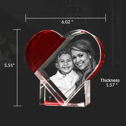 Vista 6 de ArtPix 3D Foto de cristal, regalos personalizados para mujeres, ella, esposa, hombres, mamá, marido, gran regalo personalizado con tu propia foto