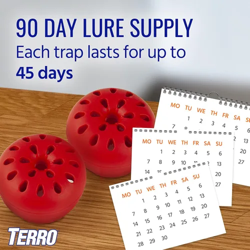 Vista 9 de Trampas para moscas de frutas Terro para interiores (paquete de 12) + suministro de señuelo para 540 días