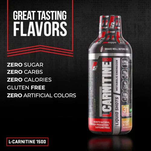 Vista 7 de PROSUPPS L-Carnitine 1500 inyecciones líquidas sin estimulantes para hombres y mujeres, bebida de entrenamiento energizante metabólico