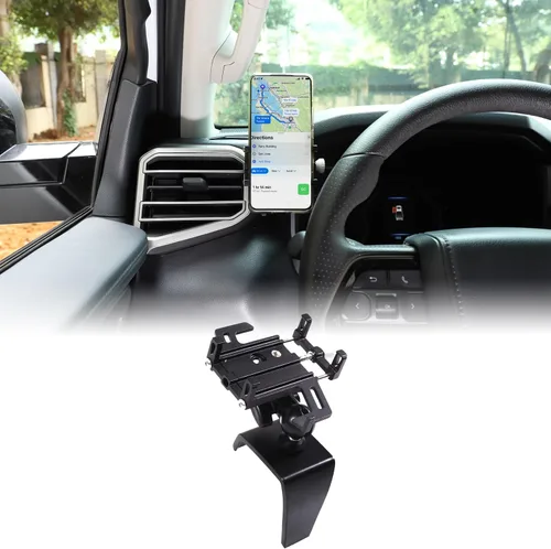 Vista 6 de Aunginsy Base de soporte de teléfono para tablero de automóvil compatible con Toyota Tundra/Sequoia 2022-2023 consola central Panel de tablero Base