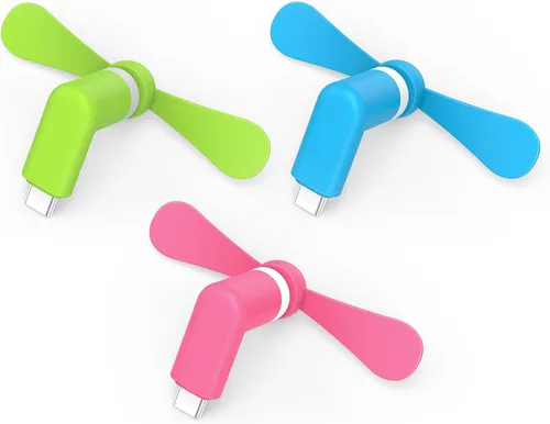 Vista 9 de Paquete de 3 ventiladores portátiles para teléfono celular compatible con iPhone 14/14Pro Max/13/13 Pro Max/12/12 Pro Max/11/11 Pro/11 Pro