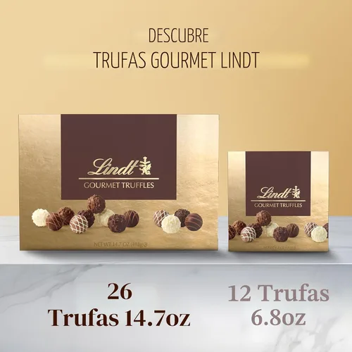 Vista 7 de Lindt Gourmet Truffles - Caja de regalo surtida de dulces de chocolate, 14.7 onzas