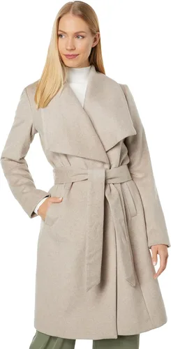 Vista 4 de Cole Haan - Abrigo de lana con cinturón para mujer – Abrigo clásicamente elegante para estilo durante todo el año Cinturón negro.