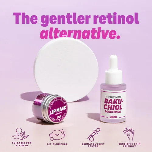 Vista 6 de Ahorra un 15 % en paquete facial de Bakuchiol - Aceite facial de Bakuchiol, exfoliante labial y mascarilla