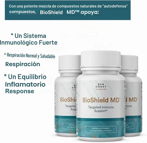 Vista 6 de SUN COAST SCIENCES BioShield MD de Premium Immunity Support con vitamina C, vitamina D, zinc, para concentración, claridad, articulaciones
