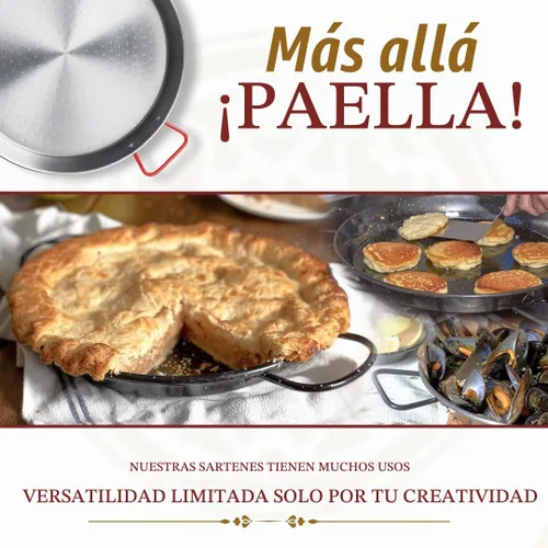 Vista 6 de Garcima olla para paella de acero al carbono, 16 pulgadas