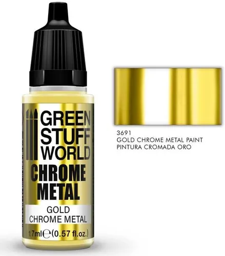 Vista 2 de Green Stuff World para Modelos y Miniaturas Pintura Cromo - Oro 3691