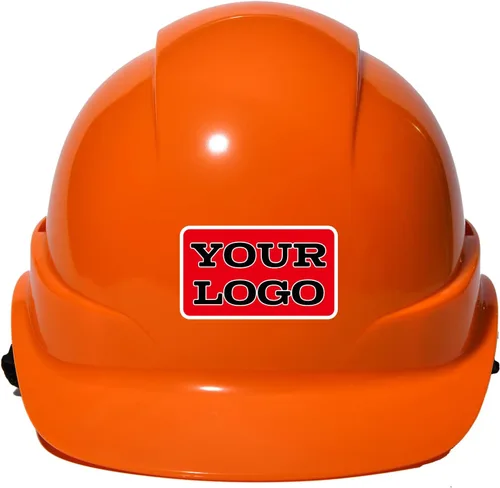Vista 7 de Casco de trabajo de construcción personalizado Casco de seguridad con suspensión de trinquete de 6 puntos con ventilación