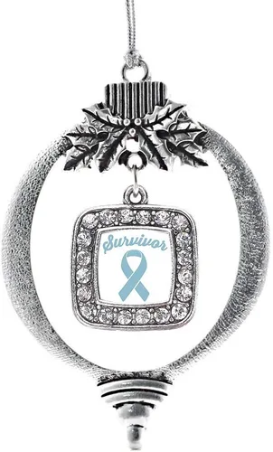 Vista 24 de Inspired Silver - Adorno con dije de reina de rodillo - Adornos navideños cuadrados de plata con joyas de circonita cúbica