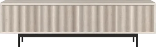 Vista 4 de Henn&Hart Whitman, soporte rectangular para TV de 70 pulgadas, color blanco aliso