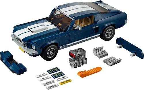 Vista 5 de LEGO Creator Expert Ford Mustang 10265 - Set de construcción - Exclusivo modelo de auto de colección avanzado, con interior detallado, motor V8