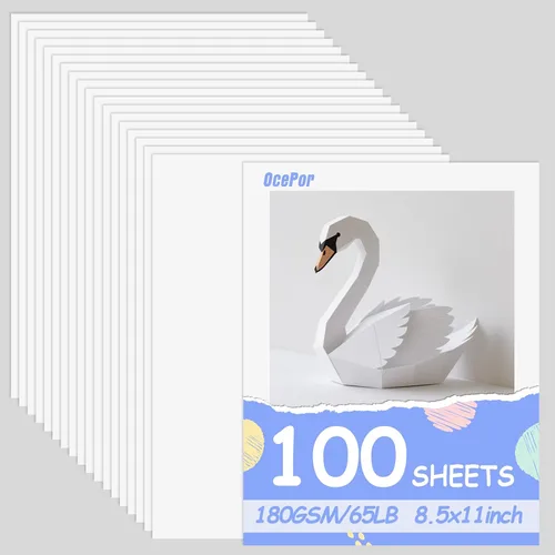 Vista 7 de OcePor 100 hojas de cartulina negra de 11" x 17", 65lb/180gsm Cartulina negra, papel de cartulina gruesa, papel de cartulina pesado para impresora