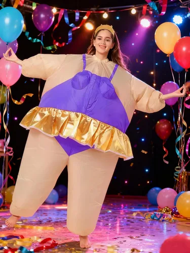 Vista 13 de Disfraz inflable de bailarina gorda para fiesta de Halloween