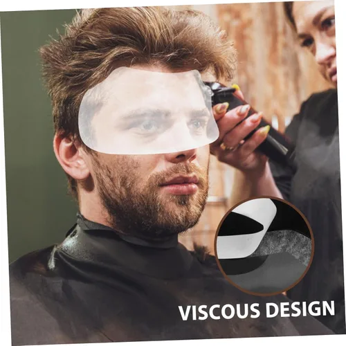 Vista 5 de PartyKindom 50 piezas de protector de ojos transparente para corte de cabello, protector de maquillaje duradero para salón y uso doméstico