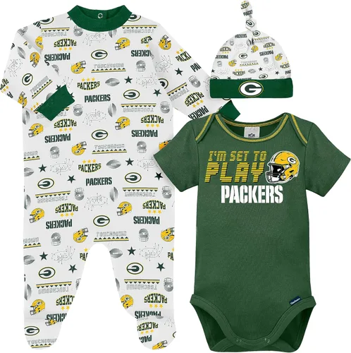 Vista 28 de Gerber Conjunto de regalo unisex para bebé con pies de equipo de la NFL para dormir y jugar
