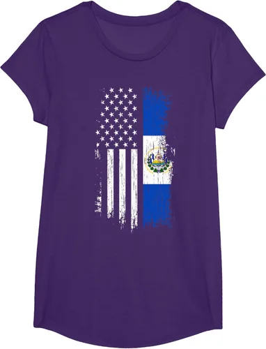 Vista 17 de Camiseta de la bandera de Estados Unidos salvadoreño - Camiseta de El Salvador USA