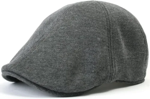 Vista 6 de ililily Gorra plana de algodón suave Newsboy Ivy Stretch Fit Driver Hunting Hat