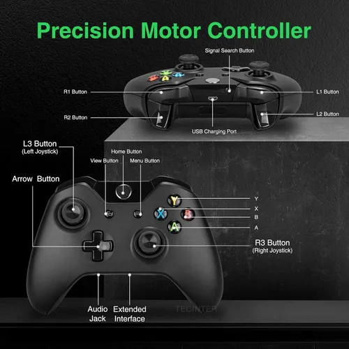 Vista 5 de vaomon Xbox One Wireless Controller PC Game Controller Compatible with Xbox One,Xbox Series XS,3.5mm Audio Jack,3D Joystick (Black)
