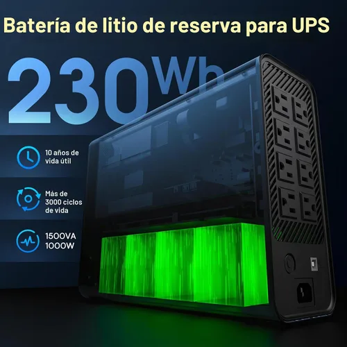 Vista 3 de GOLDENMATE Batería de reserva y protector contra sobretensiones de batería