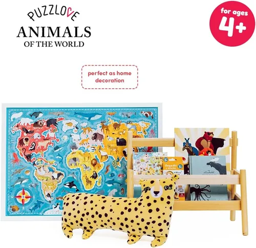 Vista 7 de Puzzlove Animals of The World (60 piezas) Rompecabezas de 4+ piso