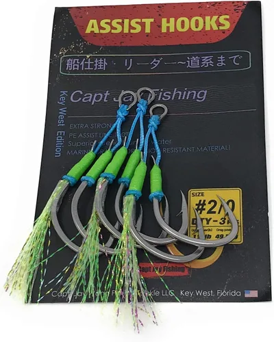 Vista 10 de Capt Jay - Ganchos de ayuda de pesca, Jigging Slow Fast Jigs Stinger Hook para bailar y pescar