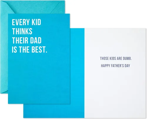 Vista 3 de Hallmark Shoebox - Paquete de 2 tarjetas divertidas para el día del padre (papá Bod, Best Dad)