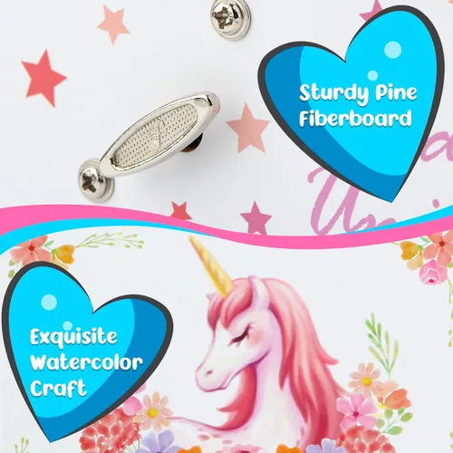 Vista 5 de Taduoduo Joyero musical para niñas, organizador con juego de joyas, diseño de flores y unicornio, caja de música, regalo ideal para niñas