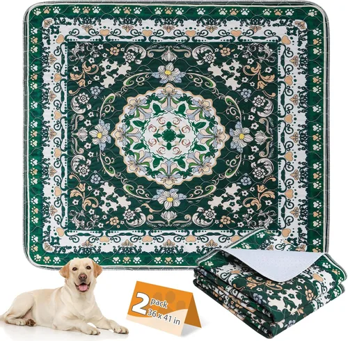 Vista 11 de KOOLTAIL Almohadillas lavables para orina de perros, paquete de 2 almohadillas de entrenamiento súper absorbentes reutilizables impermeables