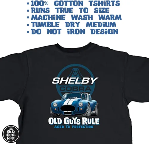 Vista 3 de OLD GUYS RULE Shelby 427 Cobra - Camiseta estampada para hombre, Día del Padre, regalo de cumpleaños, camiseta novedosa para entusiastas