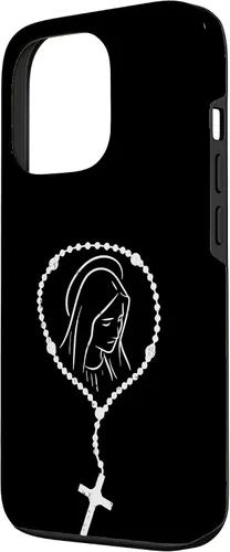 Vista 23 de iPhone 16 Rosario Virgen María Dios Jesús Fe Religioso Católico Estuche de Regalo