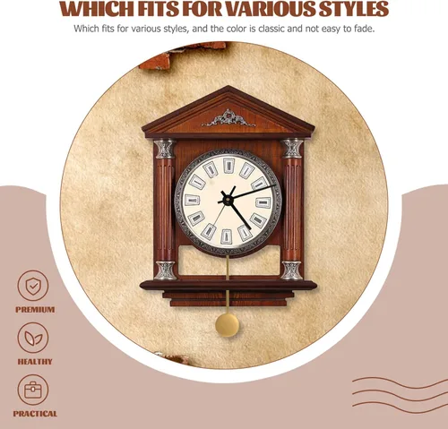 Vista 8 de FOMIYES Reloj de pared de repuesto de péndulo, pieza de péndulo, mecanismo de reloj, accesorio de repuesto para reloj de pared, kit de reparación