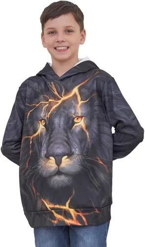 Vista 3 de NEWCOSPLAY Sudadera unisex con capucha y estampado digital 3D de galaxia realista para niños y niñas