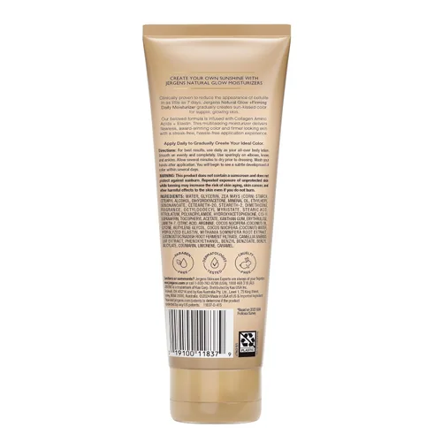 Vista 12 de Jergens Natural Glow +Loción corporal autobronceadora reafirmante, tono de piel justo a medio, hidratante bronceador sin sol con colágeno
