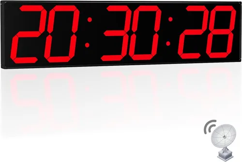 Vista 8 de CHKOSDA Reloj de pared digital grande de 28.4 pulgadas, reloj digital automático con alarma, clendar y termperature, sincronización automática
