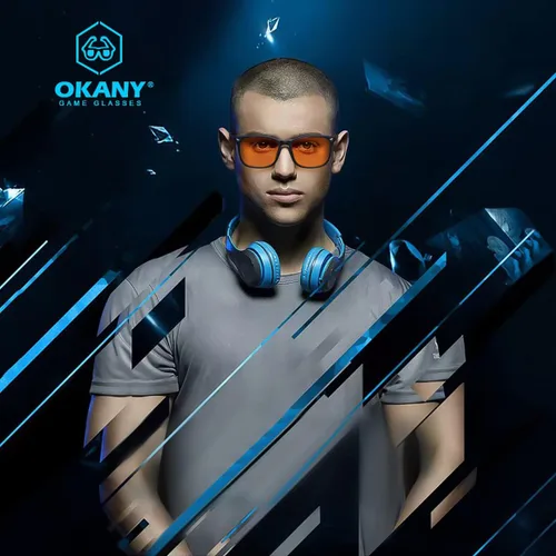Vista 6 de Okany Blue Light Blocking Glasses Gaming Computer Glasses Powerful Professional Screen Filter Negro claro