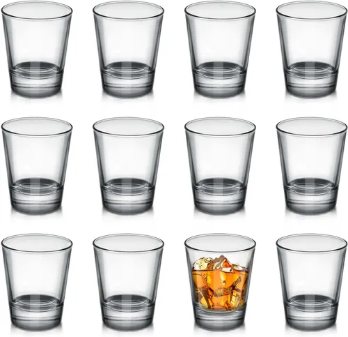 Vista 9 de OBTANIM Paquete de 6 vasos de chupito, 1.5 onzas, juego de vasos de chupito transparente con base pesada para bares, restaurantes, hogar