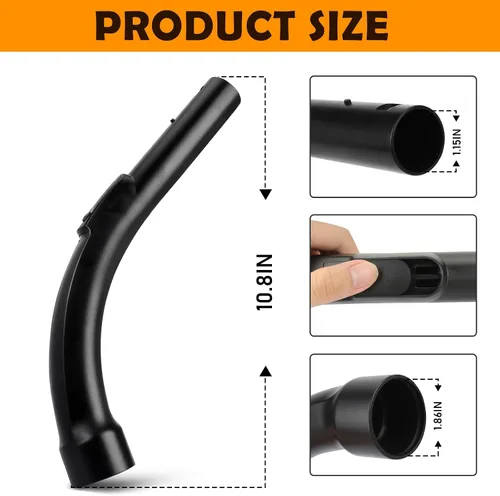Vista 4 de S2110 S501 S524 Reemplazo para mango curvado de plástico Miele para aspiradora, pieza de repuesto 5269091-Completa C1, C2, C3 y todas