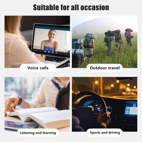 Vista 6 de Lentes de sol inteligentes con Bluetooth de audio, lentes de sol polarizados con Bluetooth V5.0 y EDR, ciclismo de oreja abierta para hombres