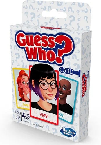 Vista 4 de Hasbro Gaming ¿Quién es Quién? Juego de cartas para niños, juego de adivinanzas para 2 jugadores, actividades divertidas de verano, elementos