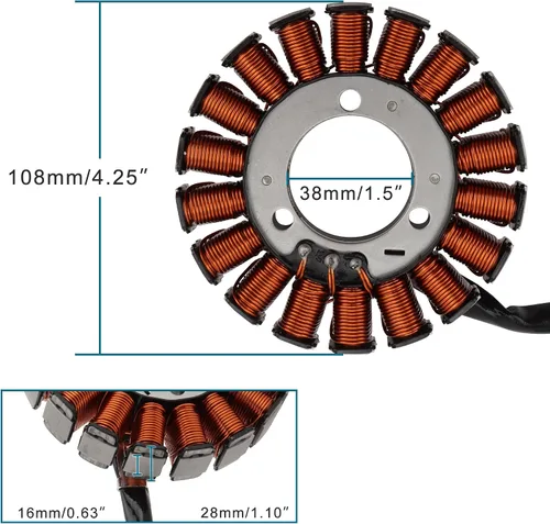 Vista 2 de GOOFIT Magneto Stator 18 Bobina de repuesto para YZF R25 YZF250 A R25 2020 YZF R3 YZF320 A R3 MTN250 A MT25 MT 25 2020 2021 MTN320 A MT03 MT 03 2T