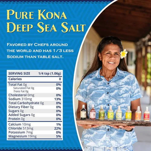 Vista 7 de Pure Kona - Recambio de sal marina profunda, 6 onzas, pura y premium, 100% sal marina profunda hawaiana Kona