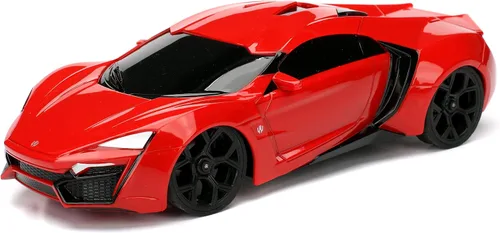 Vista 5 de Jada Fast & Furious 7.5" Lykan Hypersport - Coche de control remoto RC con 2.4GHz, juguetes para niños y adultos Supra