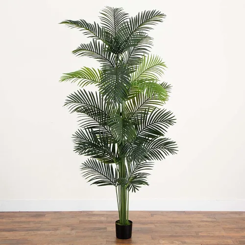 Vista 7 de Nearly Natural Palmera artificial Paradise de 8 pies