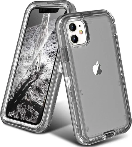 Vista 10 de ORIbox Funda compatible con iPhone 11, resistente a los golpes, anticaídas, transparente