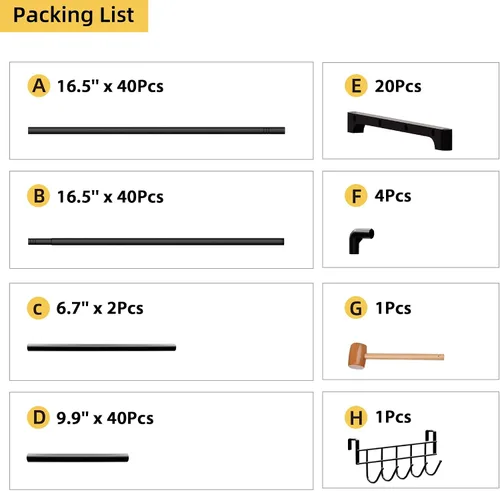 Vista 8 de Organizador de zapatos de 10 niveles, zapatero grande de metal con ganchos, se adapta a 40-50 pares, ideal para armario, entrada, garaje, dormitorio