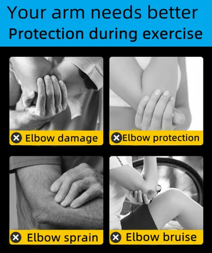 Vista 2 de Coderas de compresión, coderas para hombres y mujeres, soporte para codo de golfista de tenis, mangas de soporte de brazo para protección deportiva