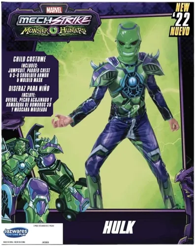 Vista 4 de Jazwares HULK - Disfraz de cosplay de Marvel Avengers Mechstrike Monster Hunters para niños